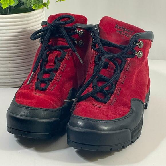Rockport XCS Women’s Waterproof Boots Red and Black Size 5 - Picture 6 of 11